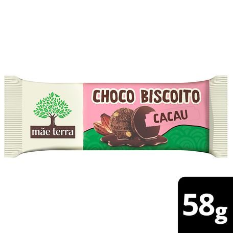 Biscoito Vegano Integral Cacau Cobertura Cacau Mãe Terra Choco 58g -  unileverstore