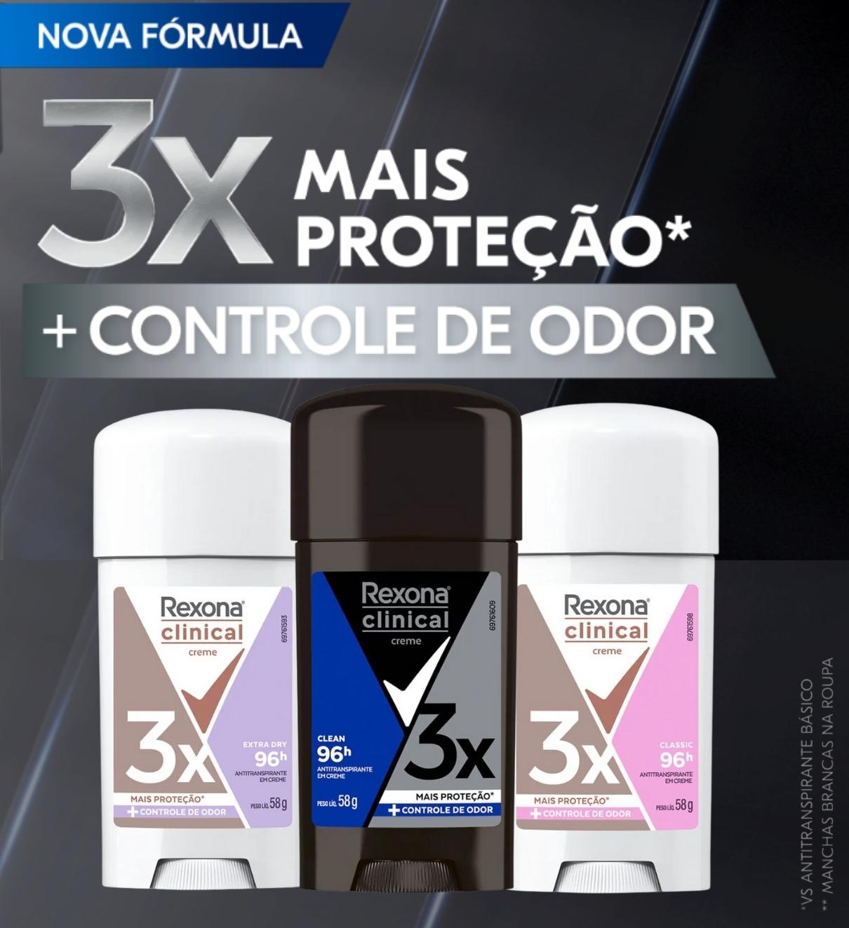 Antitranspirante Creme Classic Rexona Clinical 58G - Supermercado