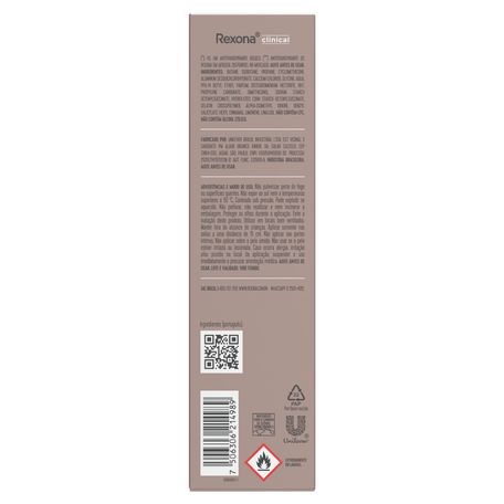 Desodorante Antitranspirante Aerosol Rexona Clinical Classic 150ml